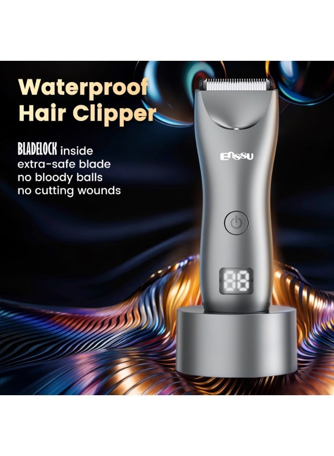 ENSSU Advanced Manscape for Men with BLADELOCK™ & LED Spotlight,Redefines Safe Body Hair Trimmer for Men. Engineered with a 6000 RPM Motor&LCD Display, This Trimmer for Men Offers Unmatched Tech-Driven Grooming. - Image 3